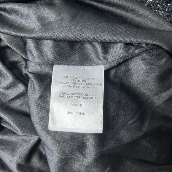 London Times Women's Plus Size 14W Surplus Bodice with Side Cascade Dress - Picture 10 of 10